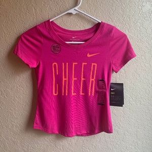 Girls Size XS Pink Nike Cheer T-Shirt